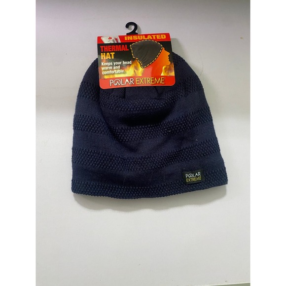 Other - Polar Extreme Insulated Thermal Winter Hat Navy Fleece Lined NWT